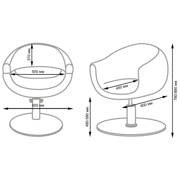 Кресло МД-108 гидравлика Китай на диске