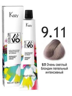 KEZY Color Vivo Крем-краска 9.11 Очень светлый блондин пепельный интенсивный, 100 мл. 