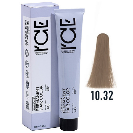 ICE Professional LUMINOUS HAIR COLOR 10.32 экстра светлый блонд золотисто-фиолетовый 100 мл.