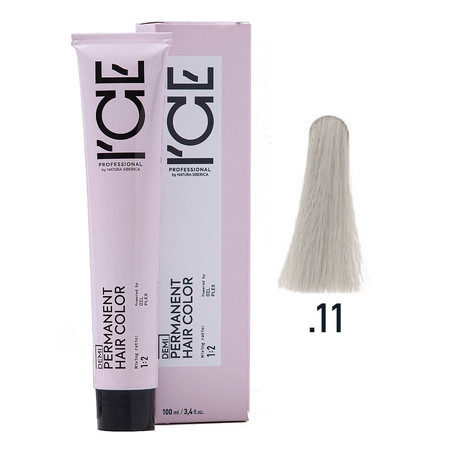 ICE Professional DEMI HAIR COLOR .11 пепельный интенсивный тонер 100 мл.