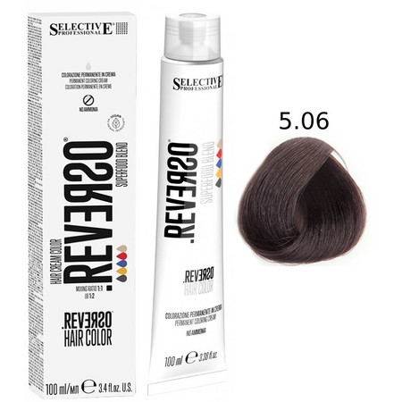 SELECTIVE Reverso Hair Color 5.06 Светло-каштановый 