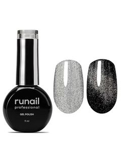 RuNail Гель-лак runail Gel Polish Cat's eye Silver, 9 мл