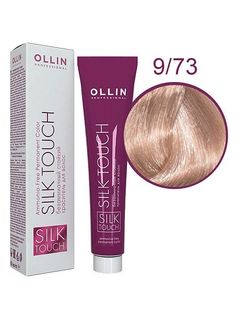 OLLIN SILK TOUCH  9/73 блондин коричнево-золотистый 60мл Безаммиачный стойкий краситель для волос