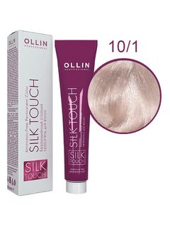 OLLIN SILK TOUCH 10/1 светлый блондин пепельный 60мл Безаммиачный стойкий краситель для волос