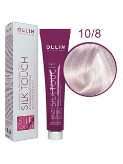 OLLIN SILK TOUCH 10/8 светлый блондин жемчужный 60мл Безаммиачный стойкий краситель для волос