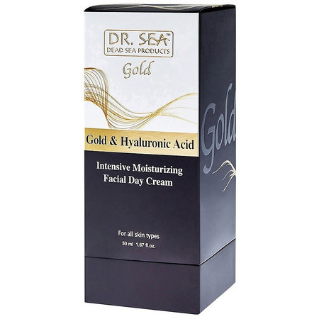 Dr. Sea GOLD Интенсивный увлажняющий дневной крем для лица с золотом и гиалур. кислотой, 50 мл 