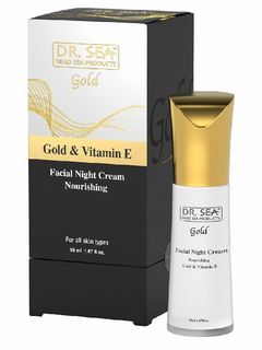 Dr. Sea GOLD Ночной питательный крем для лица с золотом и витамином Е, 50 мл 