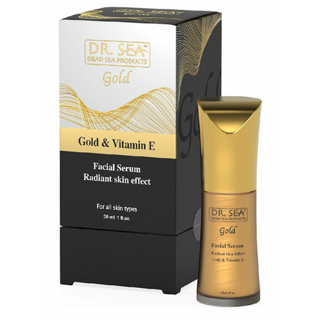 Dr. Sea GOLD Сыворотка для лица с золотом и витамином Е - эффект сияющей кожи, 30 мл 