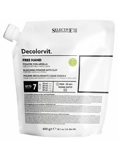 SELECTIVE DECOLORVIT FREE HAND Обесцвечивающий порошок с глиной 400гр. для осветления в технике 