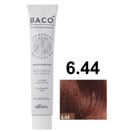 KAARAL Baco color  6.44 тёмный интенсивный медный блондин 100 мл