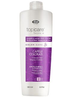 Lisap Color Care Стабилизатор цвета – Top Care Repair After Color Acid Shampoo 1000 мл