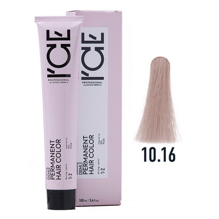 ICE Professional DEMI HAIR COLOR 10.16 экстра светлый блонд пепельно-красный 100 мл.