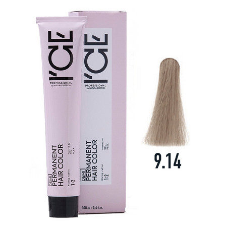 ICE Professional DEMI HAIR COLOR 9.14 очень светлый блонд пепельно-медный 100 мл.