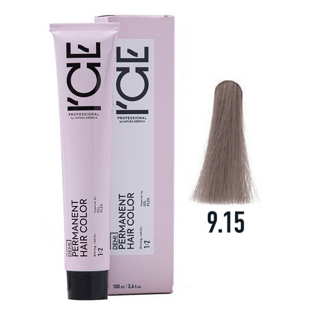 ICE Professional DEMI HAIR COLOR 9.15 очень светлый блонд пепельно-махагоновый 100 мл.