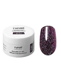 RuNail Моделирующий УФ-гель светоотражающий BUILDER UV GEL REFLECTIVE DIAMOND, 15 г №9820