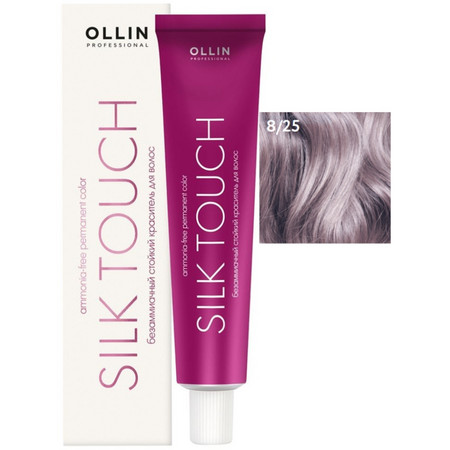 OLLIN SILK TOUCH  8/25 светло-русый фиолетово-махагоновый 60мл Безаммиачный стойкий краситель