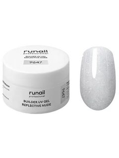 RuNail Моделирующий УФ-гель светоотражающий BUILDER UV GEL REFLECTIVE NUDE, 15г №9647