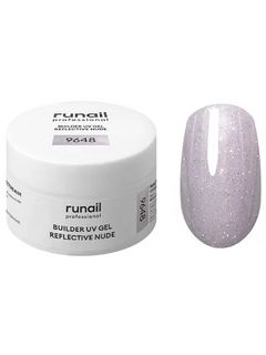 RuNail Моделирующий УФ-гель светоотражающий BUILDER UV GEL REFLECTIVE NUDE, 15г №9648