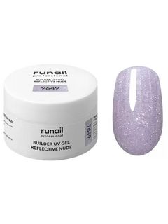 RuNail Моделирующий УФ-гель светоотражающий BUILDER UV GEL REFLECTIVE NUDE, 15г №9649