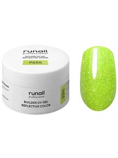 RuNail Моделирующий УФ-гель светоотражающий BUILDER UV GEL REFLECTIVE COLOR, 15г №9655