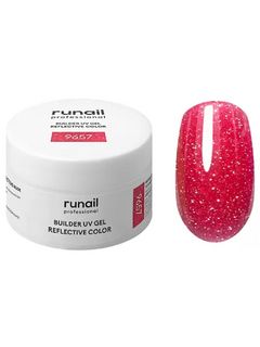 RuNail Моделирующий УФ-гель светоотражающий BUILDER UV GEL REFLECTIVE COLOR, 15г №9657