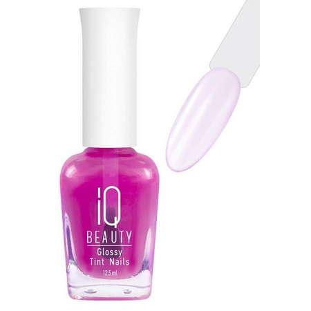 IQ BEAUTY Лак-тинт с AHA-кислотами для естественного сияния и укрепления,12,5 мл (Magenta Ice) 