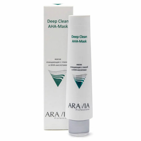 Aravia Маска очищающая для лица с глиной и АНА-кислотами Deep Clean AHA-Mask, 100мл 