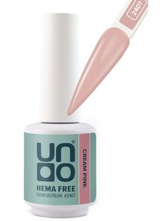 UNO HEMA FREE Гель-лак 2407 Кремово-розовый - Cream Pink, 10 г