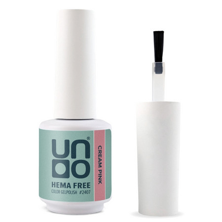 UNO HEMA FREE Гель-лак 2407 Кремово-розовый - Cream Pink, 10 г