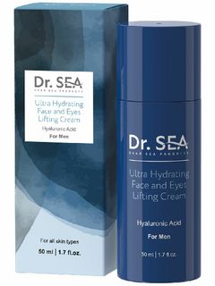 Dr. Sea Ультра увлажняющий лифтинг крем д/лица и зоны вокруг глаз с гиалур. кислотой для мужчин 50мл