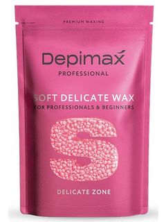 DEPIMAX SOFT DELICATE WAX Воск полимерный мягкий для деликатных зон, розовый, 100 гр.