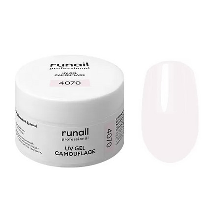 RuNail Камуфлирующий УФ-гель (цвет: фарфоровый френч), 15 г