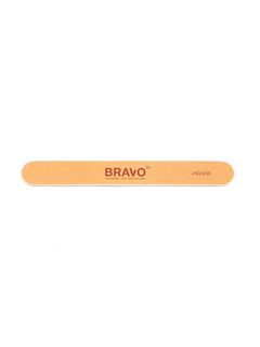 Bravo Пилка для маникюра 240/240 закруглённая желтая