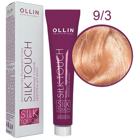 OLLIN SILK TOUCH  9/3 блондин золотистый 60мл Безаммиачный стойкий краситель для волос