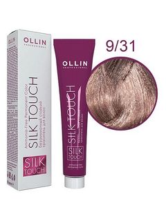 OLLIN SILK TOUCH  9/31 блондин золотисто-пепельный 60мл Безаммиачный стойкий краситель для волос