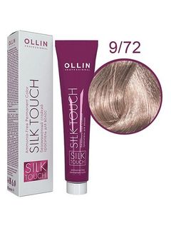 OLLIN SILK TOUCH  9/72 блондин коричнево-фиолетовый 60мл Безаммиачный стойкий краситель для волос