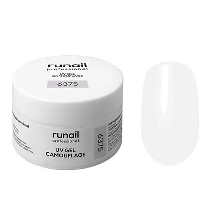 RuNail Камуфлирующий УФ-гель (цвет: Молочный коктейль), 15 г