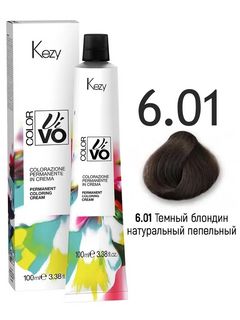 KEZY Color Vivo Крем-краска 6.01 Темный блондин натуральный пепельный, 100 мл. 