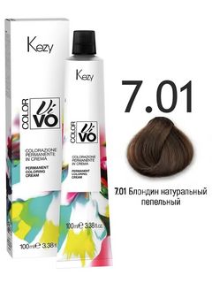 KEZY Color Vivo Крем-краска 7.01 Блондин натуральный пепельный, 100 мл.