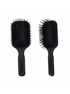 Gera Professional Расческа массажная для волос, мелкая, цв. черный 