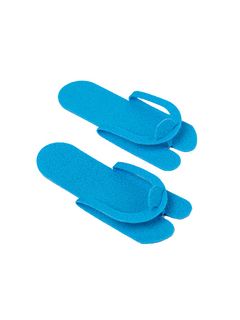 Тапочки одноразовые складные пенополиэтилен 5мм голубые - 1 пара