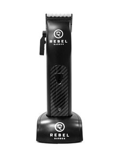 REBEL BARBER Predator Black Машинка для стрижки 10 000 об./мин, 0,3-3,3 мм, 5 насадок 