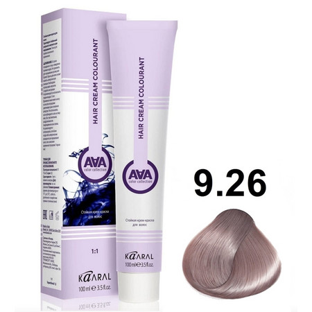 KAARAL AAA Hair crem colorant 9.26 очень светлый блондин фиолетово-розовый 100мл 