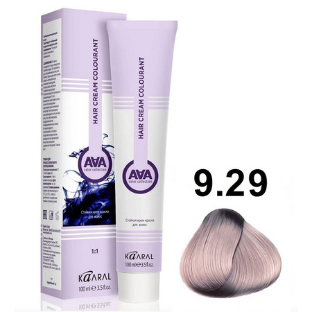 KAARAL AAA Hair crem colorant 9.29 очень светлый блондин фиолетовый сандрэ 100мл