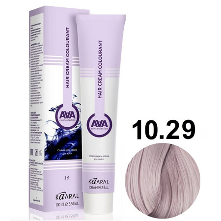 KAARAL AAA Hair crem colorant 10.29 очень-очень светлый блондин фиолетовый сандрэ 100мл 