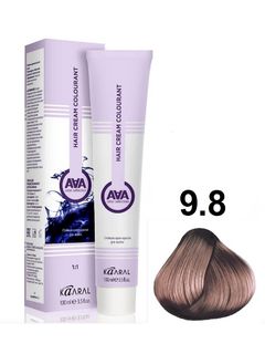 KAARAL AAA Hair crem colorant 9.8 очень светлый блондин бежевый 100мл 