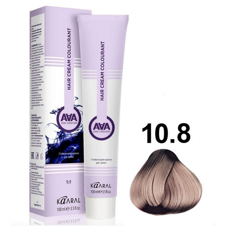 KAARAL AAA Hair crem colorant 10.8 очень-очень светлый блондин бежевый 100мл 