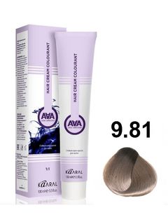 KAARAL AAA Hair crem colorant 9.81 очень светлый блондин бежево-пепельный 100мл 