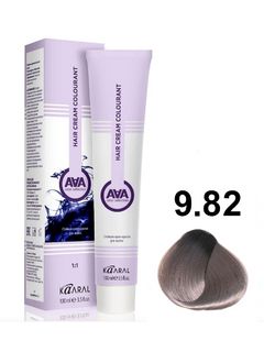 KAARAL AAA Hair crem colorant 9.82 очень светлый блондин бежево-фиолетовый 100мл 