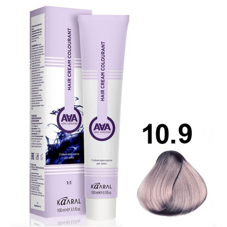 KAARAL AAA Hair crem colorant 10.9 очень-очень светлый блондин сандрэ 100мл 